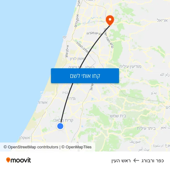 מפת כפר ורבורג לראש העין