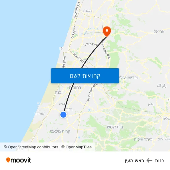 מפת כנות לראש העין