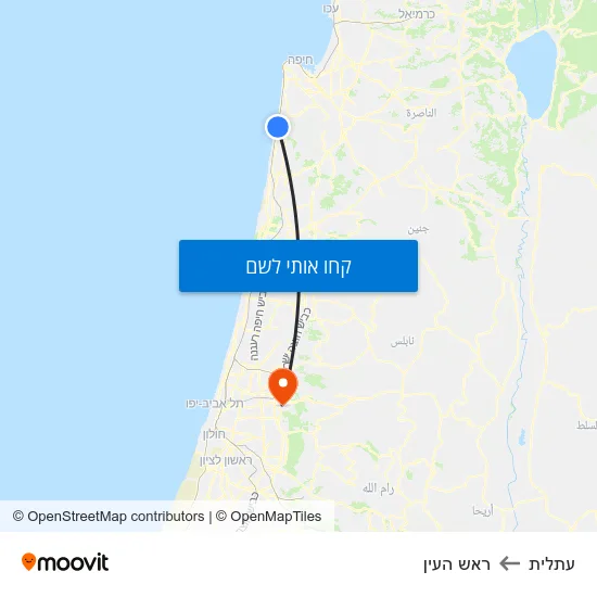 מפת עתלית לראש העין