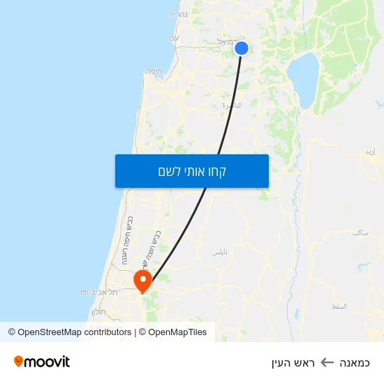 מפת כמאנה לראש העין