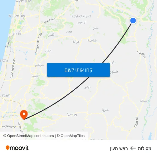 מפת מסילות לראש העין