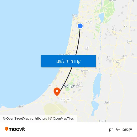 מפת יקנעם לרנן