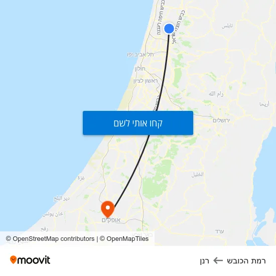 מפת רמת הכובש לרנן