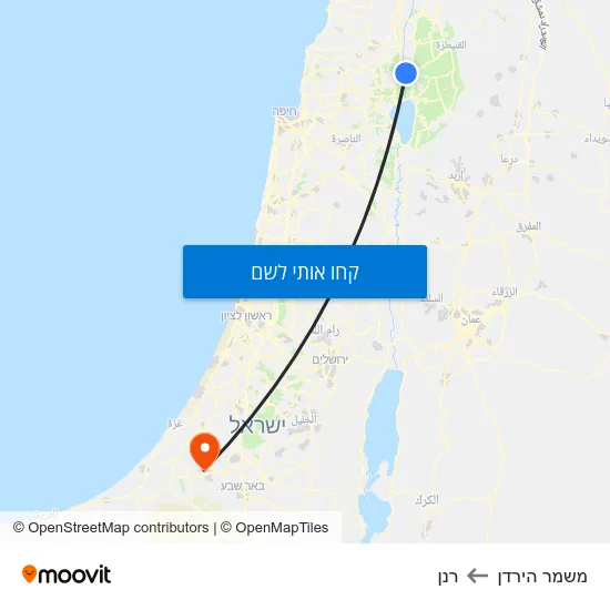 מפת משמר הירדן לרנן