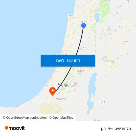 מפת תל עדשים לרנן