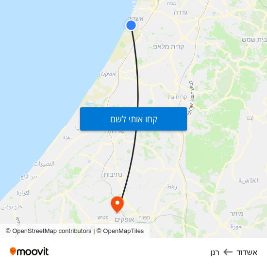 מפת אשדוד לרנן