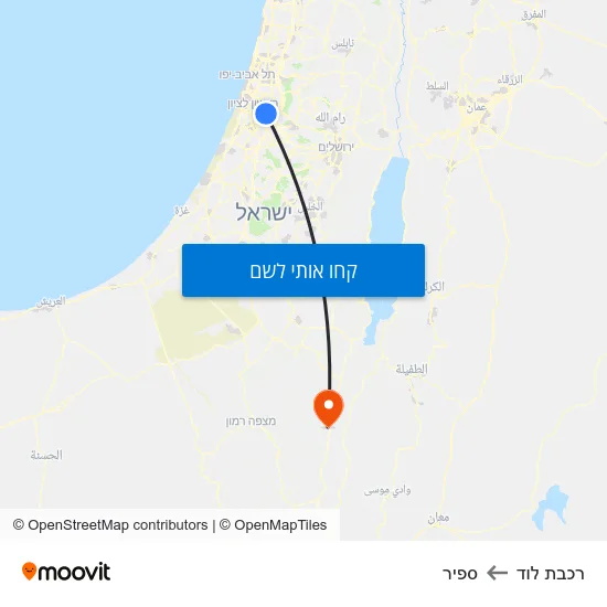 מפת רכבת לוד לספיר