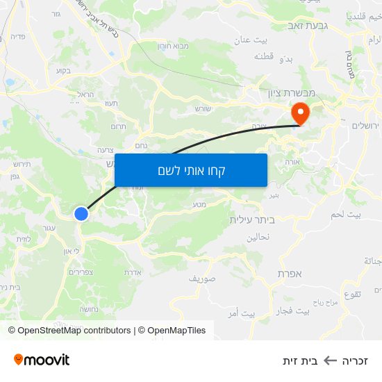 מפת זכריה לבית זית