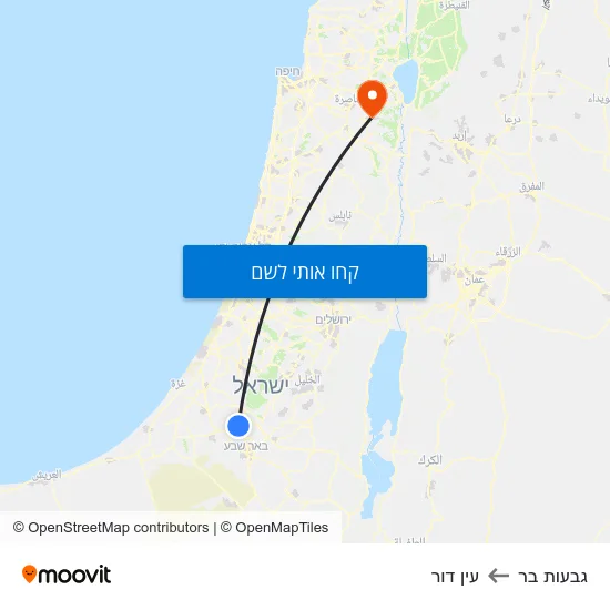 מפת גבעות בר לעין דור