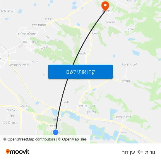 מפת נורית לעין דור