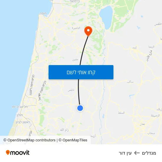 מפת מגדלים לעין דור
