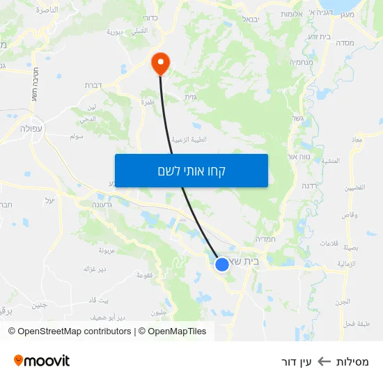 מפת מסילות לעין דור