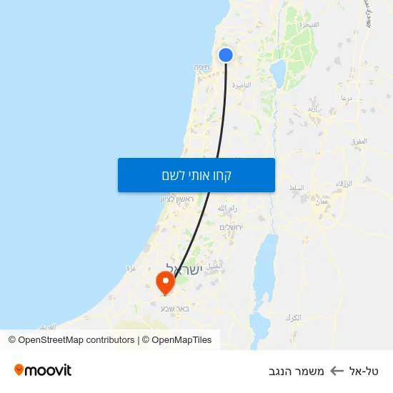 מפת טל-אל למשמר הנגב