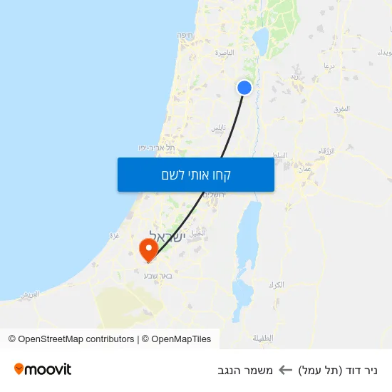 מפת ניר דוד (תל עמל) למשמר הנגב