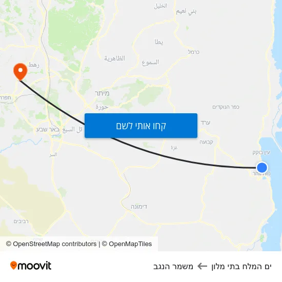 מפת ים המלח בתי מלון למשמר הנגב