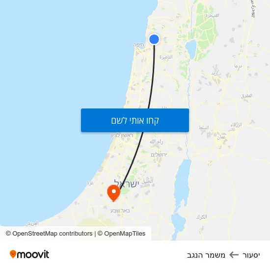 מפת יסעור למשמר הנגב