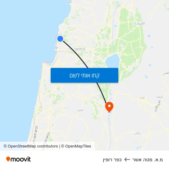 מפת מ.א. מטה אשר לכפר רופין