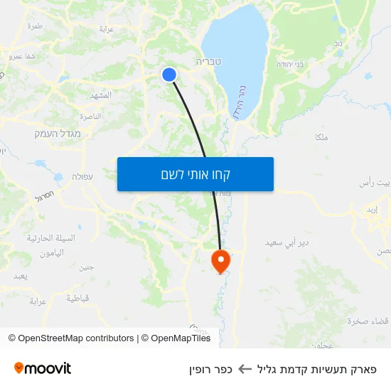 מפת פארק תעשיות קדמת גליל לכפר רופין