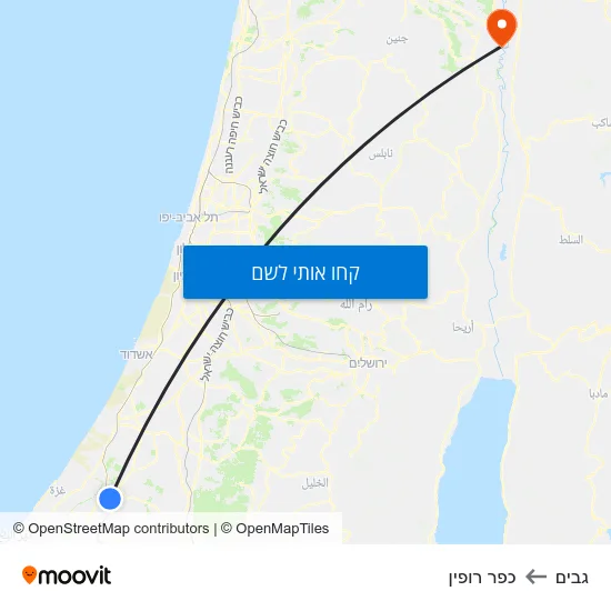מפת גבים לכפר רופין