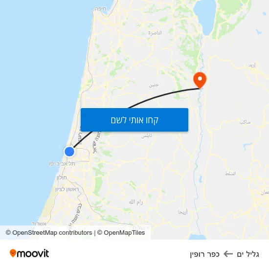 מפת גליל ים לכפר רופין