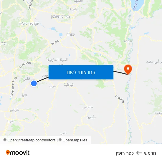 מפת חרמש לכפר רופין