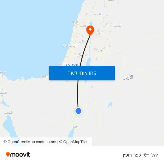 מפת יהל לכפר רופין