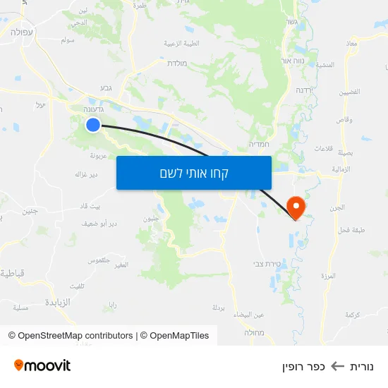 מפת נורית לכפר רופין
