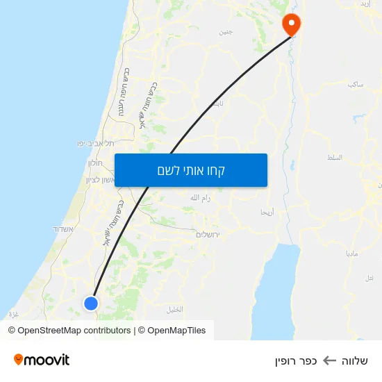 מפת שלווה לכפר רופין