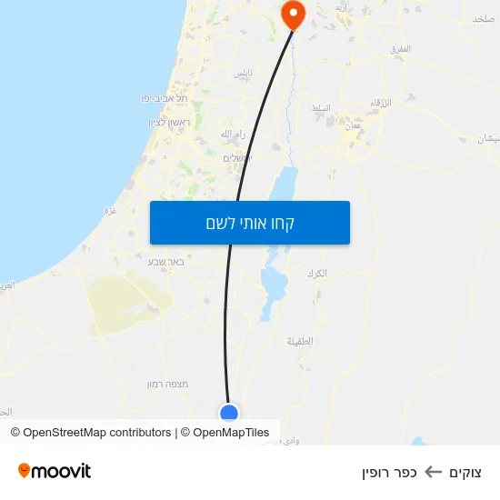 מפת צוקים לכפר רופין