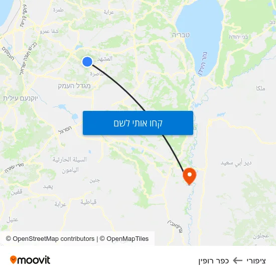 מפת ציפורי לכפר רופין
