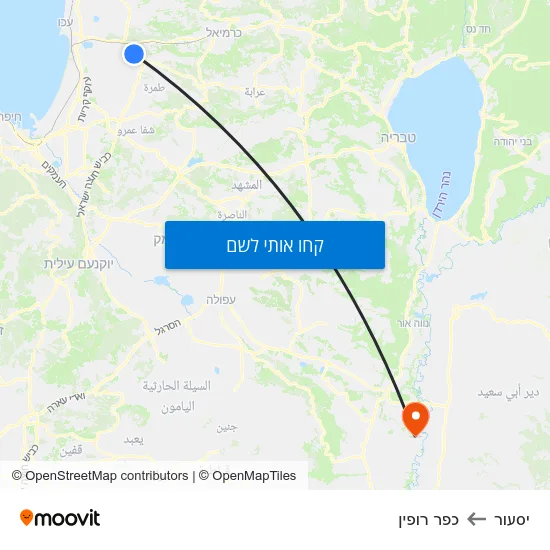 מפת יסעור לכפר רופין