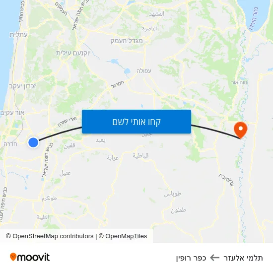 מפת תלמי אלעזר לכפר רופין