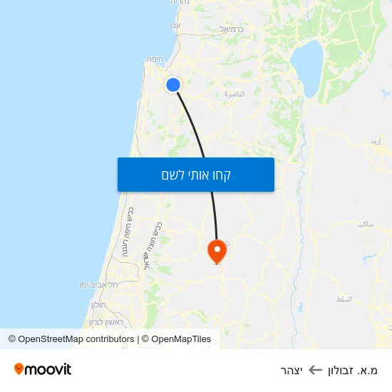 מפת מ.א. זבולון ליצהר