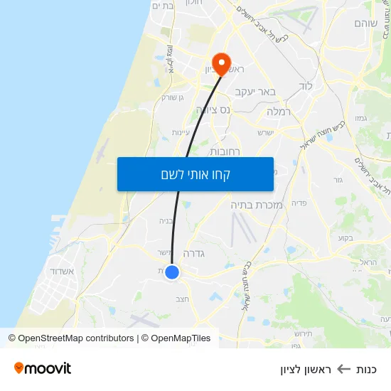 מפת כנות לראשון לציון