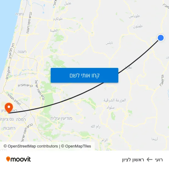 מפת רועי לראשון לציון