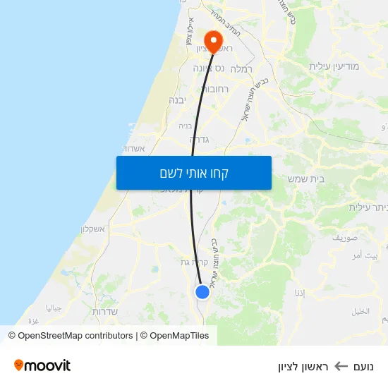 מפת נועם לראשון לציון