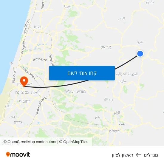 מפת מגדלים לראשון לציון