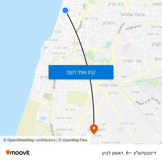 מפת דיזנגוף/ש"ץ לראשון לציון