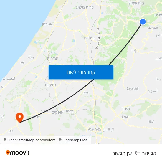 מפת אביעזר לעין הבשור