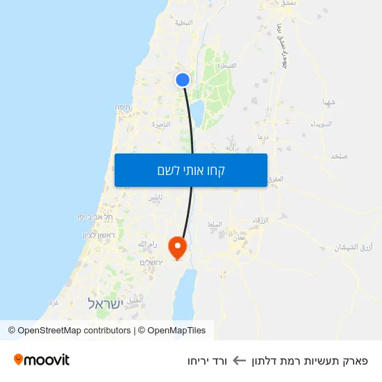 מפת פארק תעשיות רמת דלתון לורד יריחו