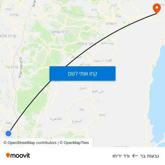 מפת גבעות בר לורד יריחו