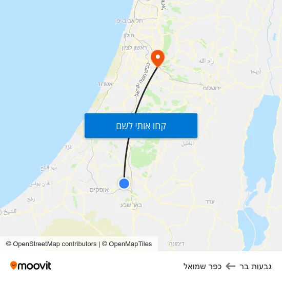 מפת גבעות בר לכפר שמואל