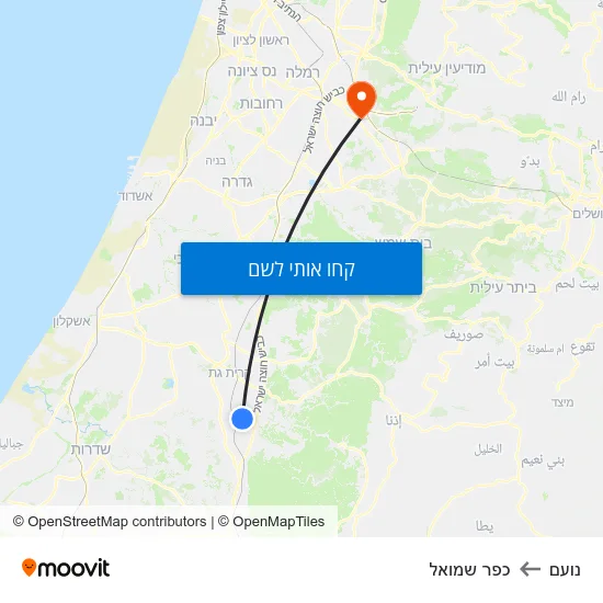 מפת נועם לכפר שמואל