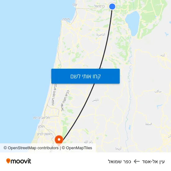 מפת עין אל-אסד לכפר שמואל
