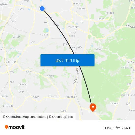 מפת נגבה לדבירה