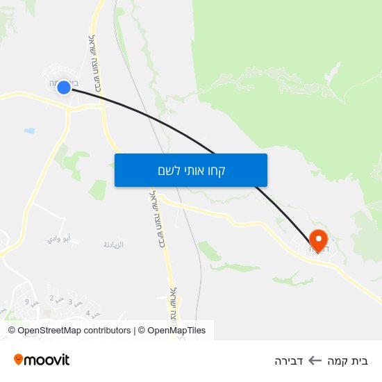 מפת בית קמה לדבירה