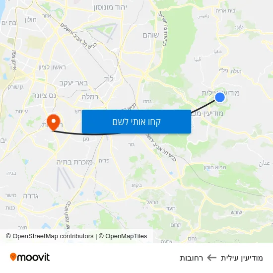 מפת מודיעין עילית לרחובות