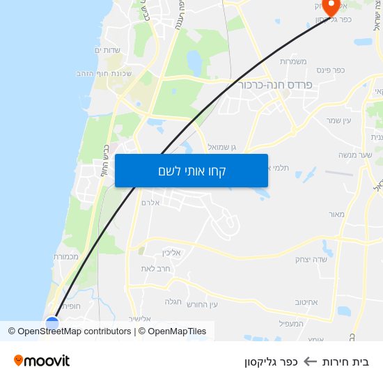 מפת בית חירות לכפר גליקסון