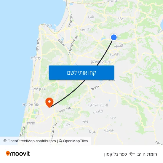 מפת רומת הייב לכפר גליקסון