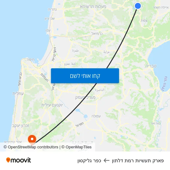 מפת פארק תעשיות רמת דלתון לכפר גליקסון
